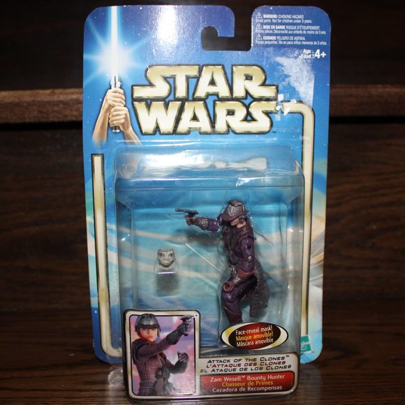 3/$55❤️Star Wars Attack of the Clones Zam Wesell 2002 Hasbro action figure - Picture 6 of 6